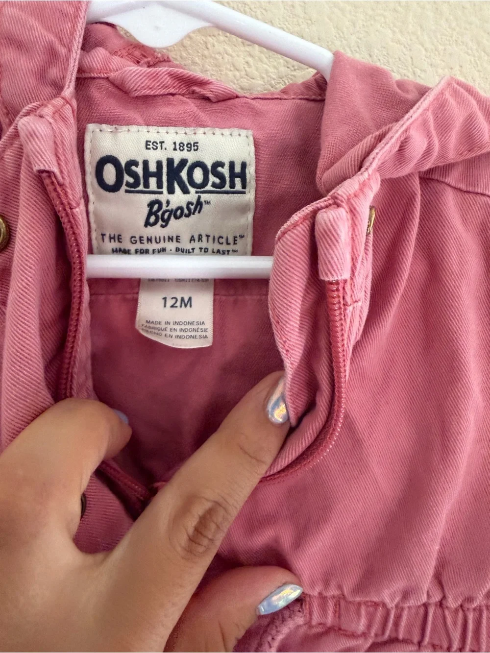 OshKosh B'gosh Pink Hooded Utility Jacket